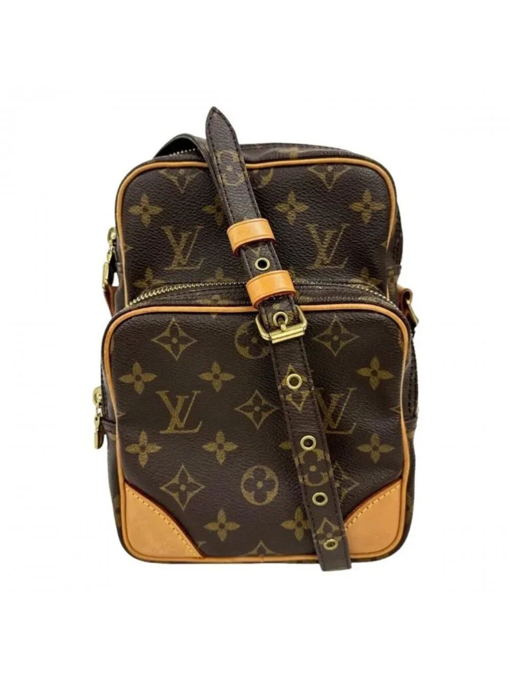 Louis Vuitton Shoulder Bag Amazon Crossbody Monogram Canvas Brown Gold